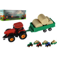 TEDDIES Traktor s vlečkou na setrvačník 30 cm 1ks (mix)