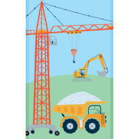 Dětský bavlněný ručník KIDS 30x50 cm - Na staveništi