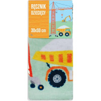 Dětský bavlněný ručník KIDS 30x50 cm - Na staveništi