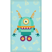 Dětský bavlněný ručník KIDS 30x50 cm - Robot