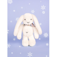 Doudou Plyšový králíček s šátkem bílý 35 cm