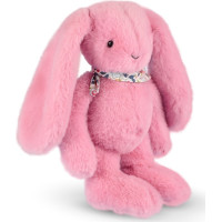 Doudou Plyšový králíček s šátkem růžový 35 cm