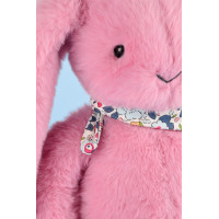 Doudou Plyšový králíček s šátkem růžový 35 cm