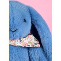 Doudou Plyšový králíček s šátkem modrý 35 cm