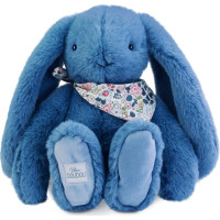 Doudou Plyšový králíček s šátkem modrý 35 cm