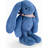 Doudou Plyšový králíček s šátkem modrý 35 cm