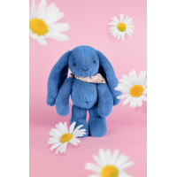 Doudou Plyšový králíček s šátkem modrý 35 cm