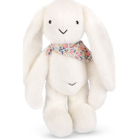 Doudou Plyšový králík XXL s šátkem bílý 50 cm