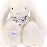 Doudou Plyšový králík XXL s šátkem bílý 50 cm