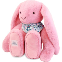 Doudou Plyšový králík XXL s šátkem růžový 50 cm