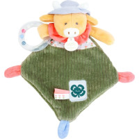 Doudou Dárková sada Plyšová kravička Aneth s chrastítkem 21 cm