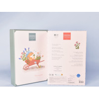 Doudou Dárková sada Plyšová kravička Aneth s dečkou zelená 28 cm