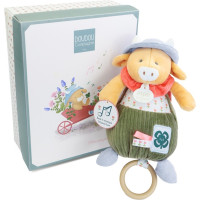 Doudou Dárková sada Plyšová kravička Aneth hrající melodii 20 cm
