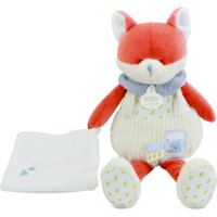 Doudou Dárková sada Plyšová liška Romarin s dečkou 28 cm