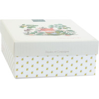 Doudou Dárková sada Plyšová liška Romarin s dečkou 28 cm