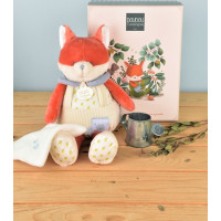 Doudou Dárková sada Plyšová liška Romarin s dečkou 28 cm