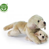 Rappa Plyšový labrador s miminkem ležící 25 cm ECO-FRIENDLY