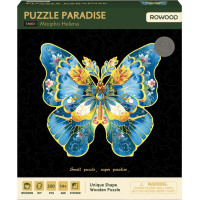 RoboTime Dřevěné puzzle Motýl Morpho Helena