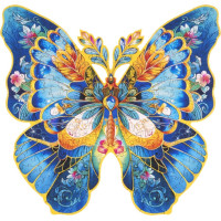 RoboTime Dřevěné puzzle Motýl Morpho Helena
