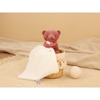 Doudou Můj malý medvídek 10 cm vínový