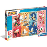 CLEMENTONI Puzzle Ježek Sonic MAXI 60 dílků