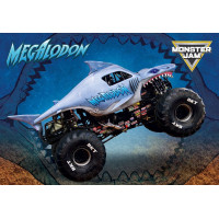 EUROGRAPHICS Puzzle ve svačinovém boxu Megalodon Monster Jam 100 dílků