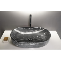 Sapho CALEO keramické umyvadlo na desku, 60x42cm, carnico mramor CA590CM