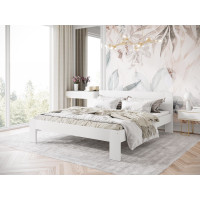 Postel z masivu buku MATYLDA 200x160 cm - bílá