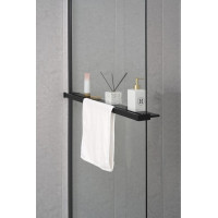 Sapho Police na walk-in zástěnu, 142cm, černá mat EG1425
