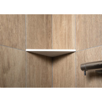 Sapho ABELINE rohová police rockstone 250x250mm, bílá mat AE250-0101