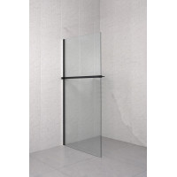 Sapho Police na walk-in zástěnu, 142cm, černá mat EG1425