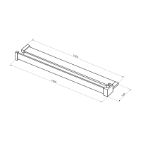 Sapho Police na walk-in zástěnu, 142cm, chrom EG1410