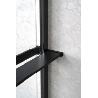 Sapho Police na walk-in zástěnu, 142cm, černá mat EG1425