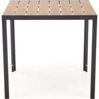 Zahradní stůl FIERRO - 80x80 cm - hnědý/černý