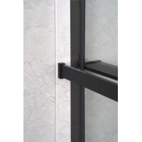 Sapho Police na walk-in zástěnu, 142cm, černá mat EG1425