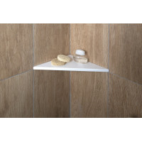 Sapho ABELINE rohová police rockstone 250x250mm, bílá mat AE250-0101
