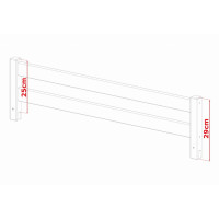 Dětská patrová postel s Montessori lůžkem z masivu borovice KEVIN - 200x90 cm - ŠEDÁ