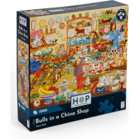 HOP Puzzle Býci v obchodě s porcelánem 1000 dílků