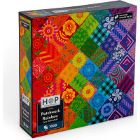 HOP Puzzle Patchworková duha 1000 dílků