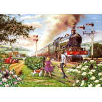 HOP Puzzle Železniční děti 1000 dílků