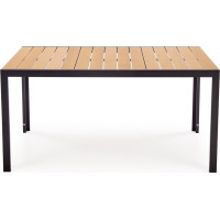 Zahradní stůl FIERRO - 150x90 cm - hnědý/černý