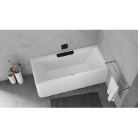 Polysan CASCATA R MONOLITH obdélníková vana 180x80x60cm, kaskáda černá 73836MR.102