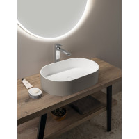 Sapho THIN umyvadlo na desku, Rockstone, 55x35cm, agila/bílá mat WN205-43