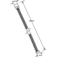 Sapho POWERFLEX kovová sprchová hadice, 150cm, zlato FLEX150G