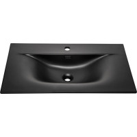 Keramické umyvadlo SKY 81 cm DP - černé matné