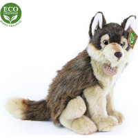 Rappa Plyšový vlk sedící 28 cm ECO-FRIENDLY
