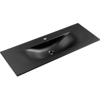 Keramické umyvadlo SKY 121 cm DP - černé matné