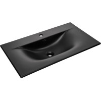 Keramické umyvadlo SKY 81 cm DP - černé matné