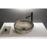 Sapho RONDANE keramické umyvadlo na desku Ø 41cm, breccia mramor AR435BM
