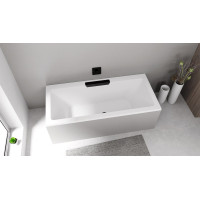 Polysan CASCATA obdélníková vana 185x85x45cm, kaskáda černá 73836.102